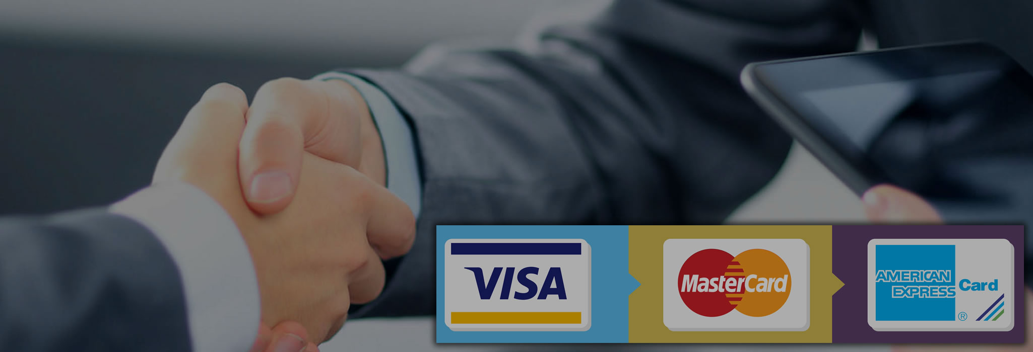 Aceptamos todas las tarjetas de crédito y débito